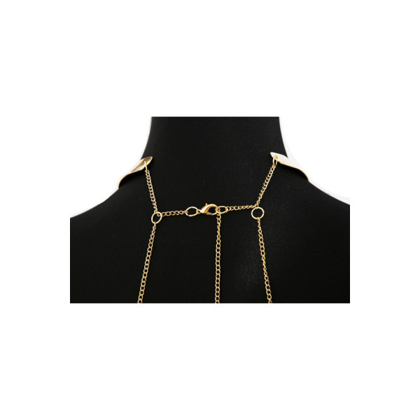 Bijou Tour de cou avec chaines de corps doré 